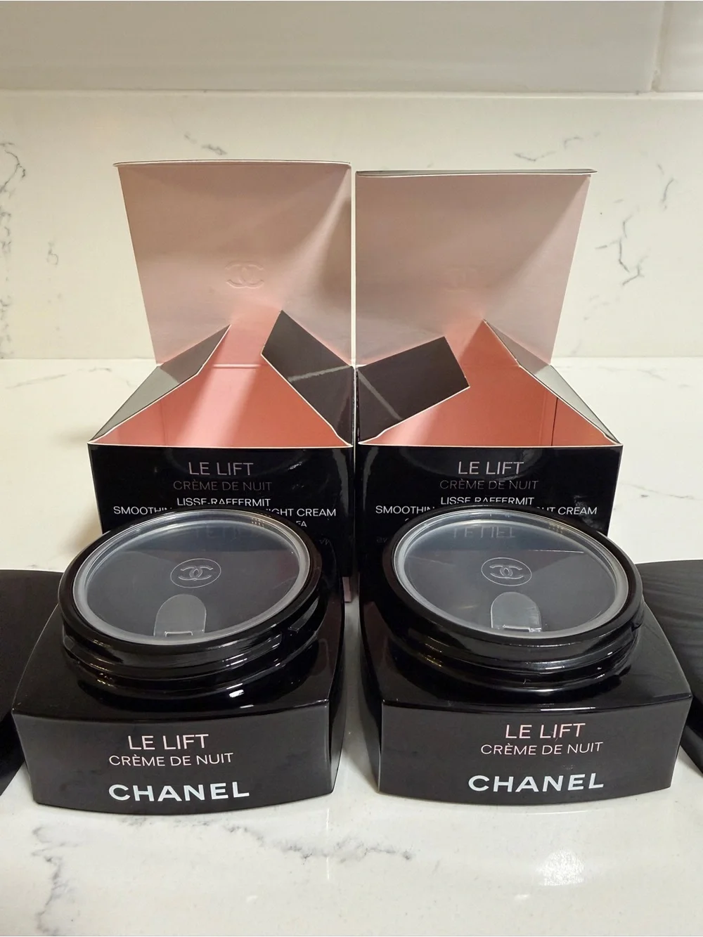 2 CHANEL Le Lift Crème de Nuit EMPTY jars